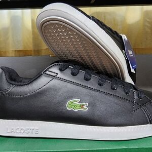 Lacoste Black Sneakers with White Soles